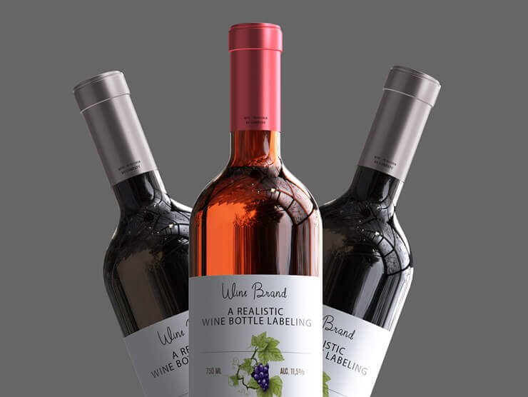 Wine Bottle Pearlized Labeling